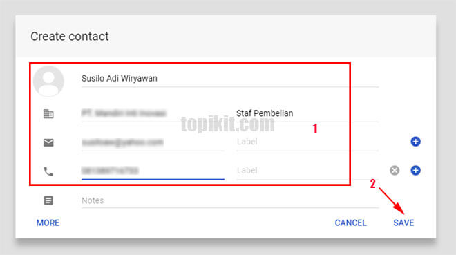 Membuat contact group Gmail Google Mail