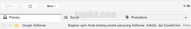 Mengaktifkan menonaktifkan tab inbox GMail