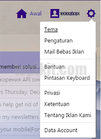 Mengubah mengganti tema latar background theme Yahoo! Mail