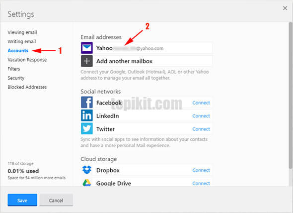 Mengubah nama identitas pengirim email Yahoo mail