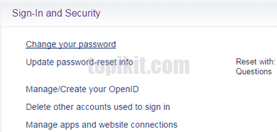 Mengubah password akun Yahoo Mail