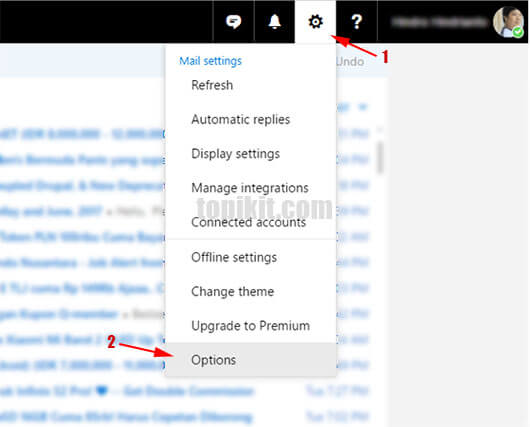 Menonaktifkan link preview aplikasi webmail Outlook.com