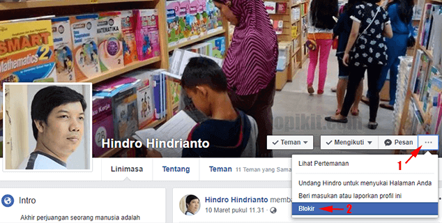 Memblokir (block) seseorang di Facebook