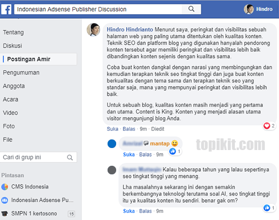 Membuat paragraf atau baris baru di komentar Facebook