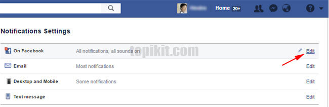 Mendapatkan notifikasi postingan teman Facebook