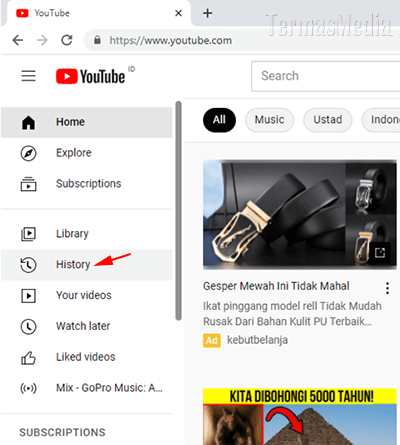 Menghapus komentar YouTube