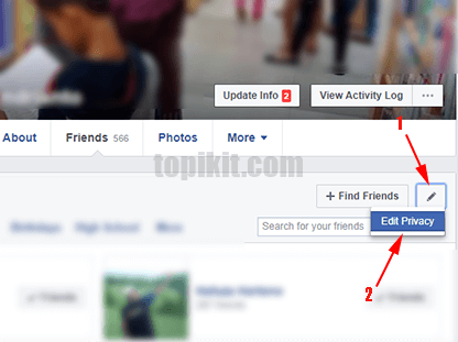 Menyembunyikan daftar folowers Facebook dari orang lain